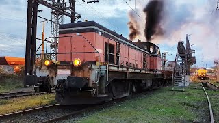 Diesel Locomotive Cold Start  1961 MGO V12  SNCF BB63500 [upl. by Dlaniger]