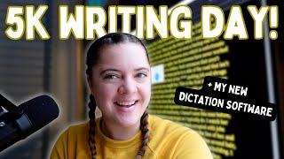 nanowrimo writing vlog  5k word day new dictation tool and technical difficulties nano day 15 [upl. by Muller]