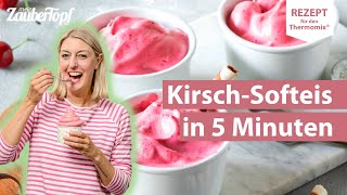 🍒🍦 Fruchtiges KirschSofteis in 2 Schritten  Thermomix® Rezept [upl. by Tavish]