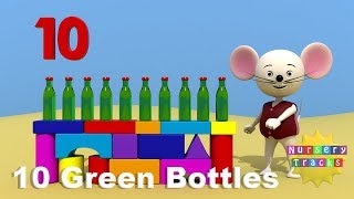 10 Green Bottles  Ten Green Bottles  Learn to count  NurseryTracks [upl. by Weide]