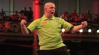 NINEDARTER  Michael van Gerwen v Steve Beaton With Hilarious Andrew Flintoff Commentary [upl. by Alexandro585]