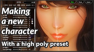 How to use many sliders in RaceMenu efficiently  with High Poly Head in Skyrim SE [upl. by Aerona212]