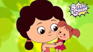 Miss Polly Had A Dolly  Bottle Squad Rhymes  Kids Songs  Superhero Cartoons  Toddler Rhymes [upl. by Erna]