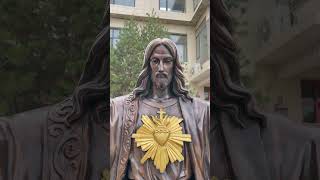 Life size bronze outdoor Sacred heart of Jesus statue for sale DZ481 custom jesusstatue [upl. by Ahcrop]