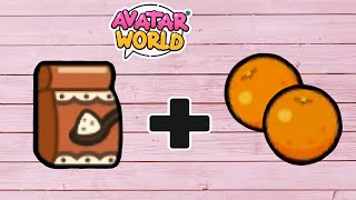 🎉NEW FOOD RECIPES 🍞🍊 in Avatar world game city life pazu ❤️❤️🥰 [upl. by Pero]