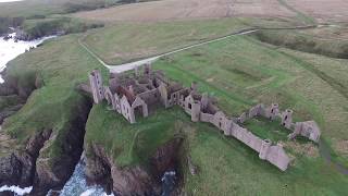 Slains Castle Scotland by DJI Phantom 3 Advanced [upl. by Gian]