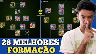 28 MELHORES FORMAÇÕES SECRETAS no eFootball 2024 Mobile [upl. by Yance]