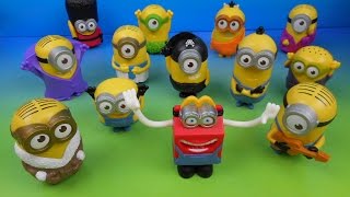 2015 McDONALDS MINIONS MOVIE SET OF 12 HAPPY MEAL TOY COLLECTION VIDEO REVIEW USA [upl. by Kaiser86]