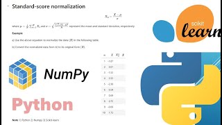 ZScore Normalization Simplified Python NumPy amp ScikitLearn Tutorial [upl. by Filipe]