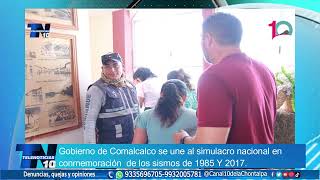 Comalcalco se unió al simulacro nacional para conmemorar los devastadores sismos de 1985 y 2017 [upl. by Duomham]