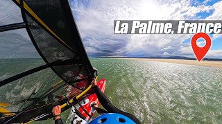 The BEST SPEED SPOT in Europe  Windsurfing in La Palme France [upl. by Nauqes]