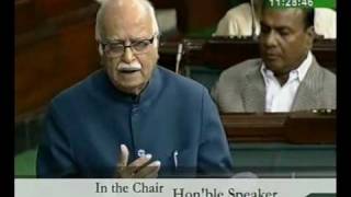 LK Advanis speech in Lok Sabha on Terrorism  Part 1 [upl. by Telimay879]