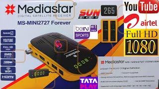 Mediastar MSMINI 2727 FOREVER Full HD Satellite Receiver dth movies iptv series [upl. by Dibbrun563]