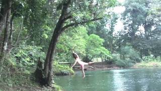 Girl in pink bikini epic rope swing fail  VERY FUNNYm4v [upl. by Eltsryk]