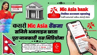 Nic asia bank online account opening Nic asia bank account registration full tutorial [upl. by Nitza538]