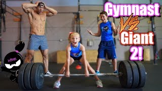 Gymnast vs Giant 2 Who is stronger Payton or the Bodybuilder [upl. by Yatnahc]