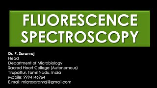 Fluorescence Spectroscopy [upl. by Procto472]