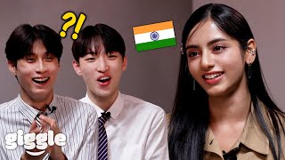 Korean Teens Meet Indian KPOP Idol Member For The First Time Ft Aria of XIN [upl. by Yessak]