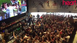 Fans at Ashton Gate Stadium Bristol celebrate England winner against Wales at Euro 2016 [upl. by Roma]