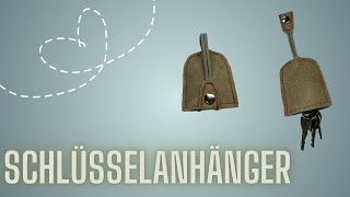 Schlüsselanhänger Schlüsseltäschchen nähen [upl. by Yenettirb]