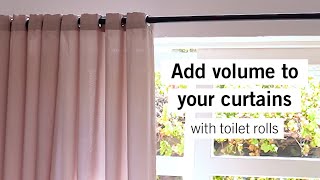 Add volume to your curtains with toilet rolls [upl. by Arriat]