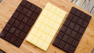 HOMEMADE CHOCOLATE BAR RECIPE l WITH BUTTER l WITHOUT COCONUT OIL or COCOA BUTTER [upl. by Cain400]