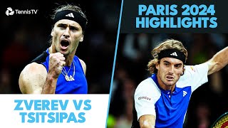 Alexander Zverev vs Stefanos Tsitsipas Highlights  Paris 2024 [upl. by Annil]