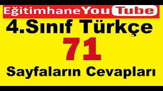 4sınıf türkçe ders kitabı sayfa 71 cevapları [upl. by Ikuy283]