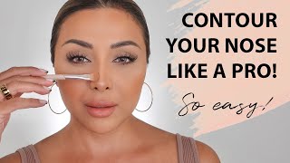 EASY NOSE CONTOURING FOR BEGINNERS 2021  NINA UBHI [upl. by Acinahs]