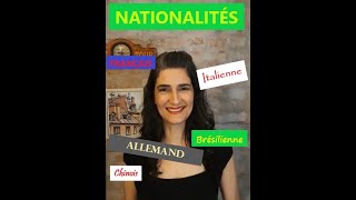 COURS DE FRANÇAIS  les nationalités en français [upl. by Hoxie719]