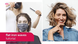 How to Get Flat Iron Waves with EIMI Styling Products  Wella Professionals [upl. by Yaner54]