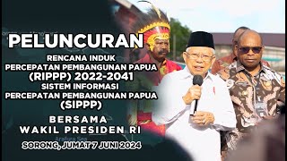 LIVE  Peluncuran Rencana Induk percepatan pembangunan Papua oleh Wapres RI [upl. by Adaven575]