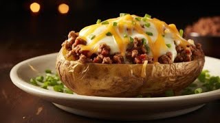 Stuffed Chili Cheese Baked Potato [upl. by Ikcaj]