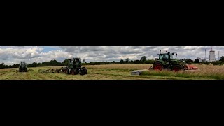 Heuernte beim Lohnunternehmen Seltmann mit Fendt Xylon Fendt 724 Fendt 720 Teil eins [upl. by Gokey]