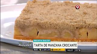 Receta dulce Tarta de manzana crocante [upl. by Pattin]