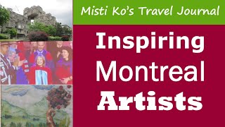 Sketching and collage in my Montreal travel journal  on my arty bookshelf [upl. by Ylas]