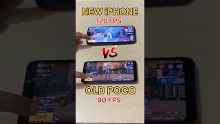 NEW iPHONE 15 PRO😱120FPS Vs OLD POCO F1💀90FpsBGMI TEST iphone pocox6pro shortsfeed shorts [upl. by Knox]