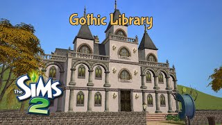 Gothic Library The Sims 2 Speed Build [upl. by Lore475]