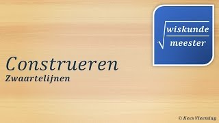 Construeren zwaartelijnen  Wiskundemeester [upl. by Jamil738]