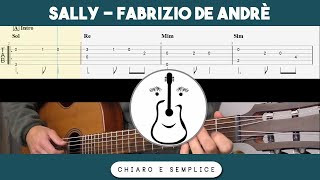 Sally Fabrizio De Andrè  Tutorial Chitarra Accordi [upl. by Anytsirhc]