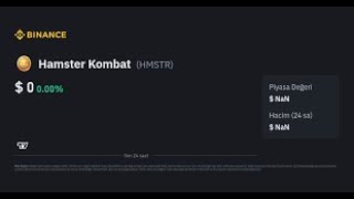 hamster kombat binanceye yattı hamster combat hesaplama hamster hamsterkombat hamstercoin [upl. by Harimas]