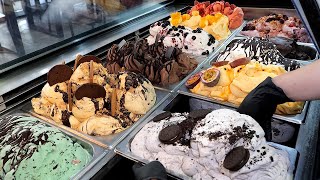 Italian Style Gelato Making  7 Senses Gelato Chiang Mai Thailand [upl. by Cleland]