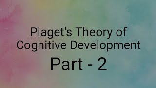 Piagets Theory of Cognitive Development Part 2 Sensorimotor Stage and Preoperational Stage [upl. by Eugenius494]