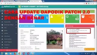 CARA UPDATE DAPODIK PATCH 20 DENGAN BENAR [upl. by Attelocin]