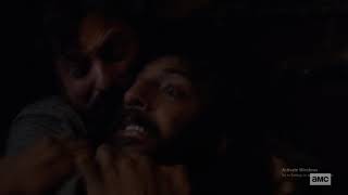 The Walking Dead 10x07  Siddiq Death Scene [upl. by Iow]