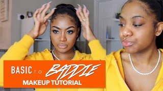 Basic To Baddie Makeup Transformation Talk Through [upl. by Murphy]