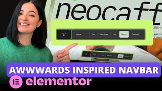 AWWWARDS INSPIRED NAVBAR  Elementor Wordpress Tutorial Flex Container [upl. by Aelsel]