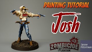 How to Paint Survivor Josh from Zombicide 2nd Edition  Miniature Painting Guide E10 [upl. by Minetta]