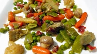 Receta de verduras fritas de verano  Recipe fried summer vegetables [upl. by Baram]