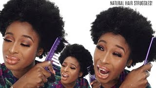 MY NATURAL HAIR IS HARDCOARSETOO THICKBREAKS COMBS PART 1 [upl. by Merrile]